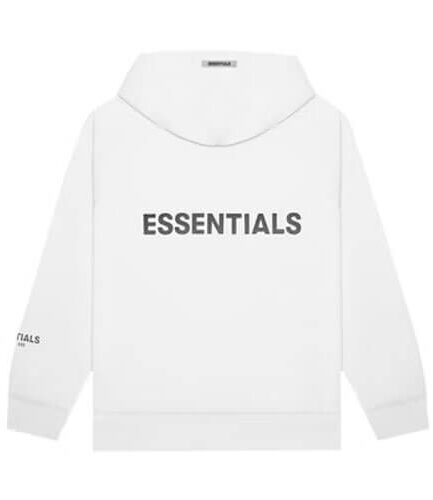 Essentials Fear Of God Full Zip Up Hoodie White